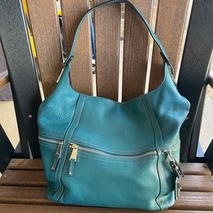 Tignanello *Teal* Leather Hobo Shoulder bag